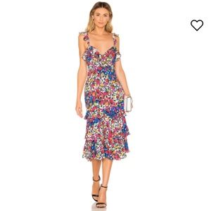 Nolita Midi Dress Floral Ruffle Midi Dress